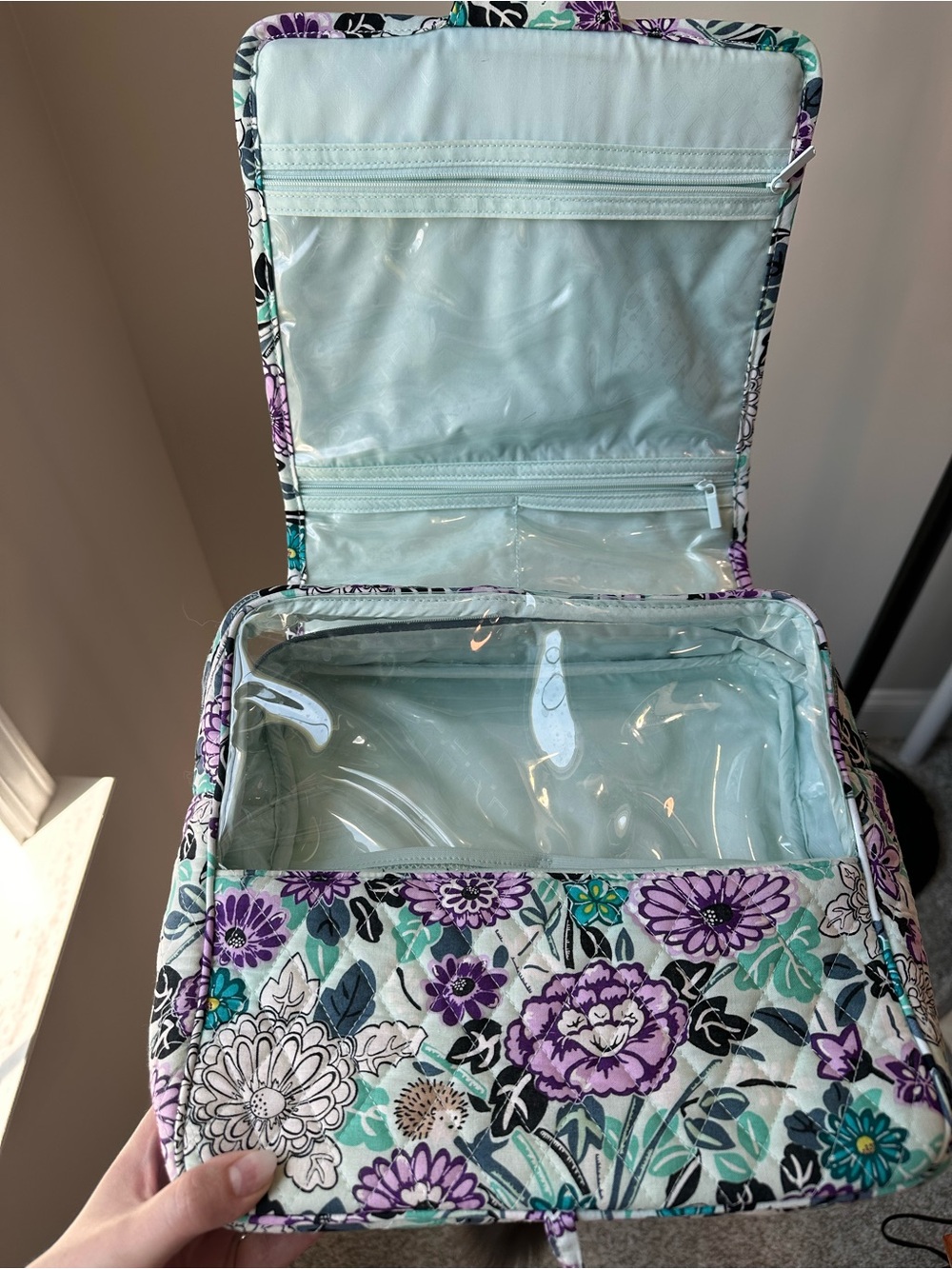 Vera Bradley Hanging Travel Organizer Penelopes Garden Floral Toiletries Bag GUC
